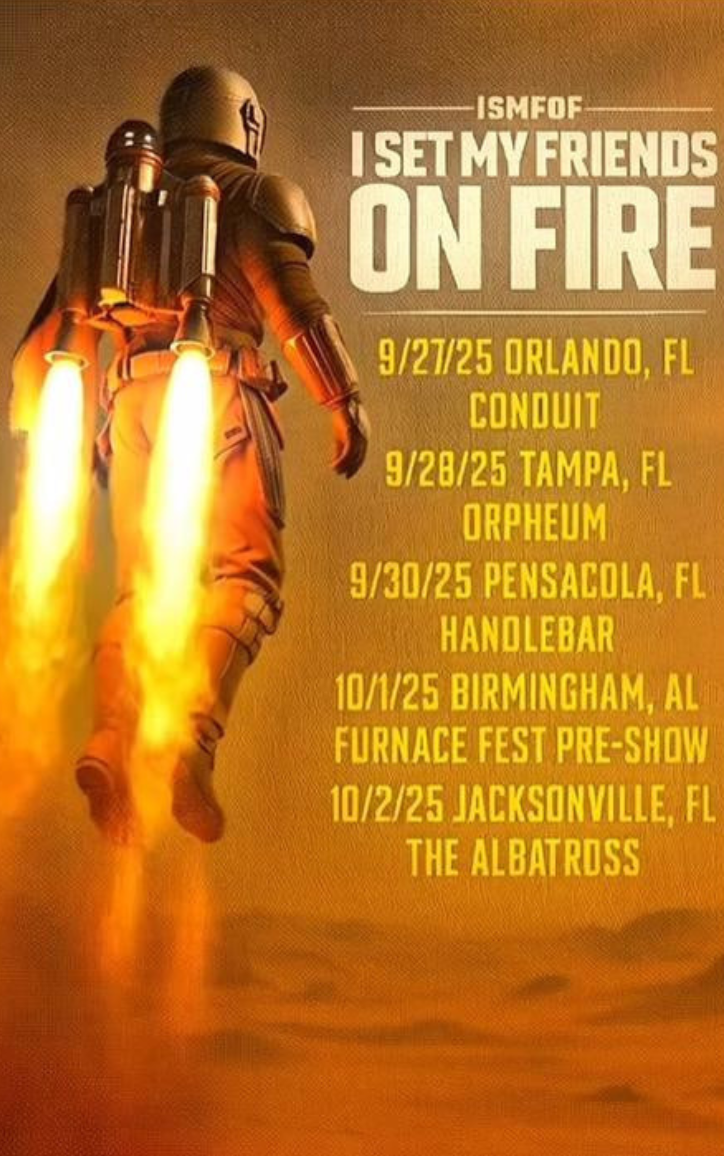 I Set My Friends On Fire Tour Poster